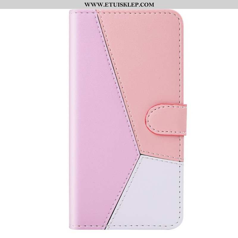 Etui Folio do Samsung Galaxy S22 5G Trójkolorowy Efekt Skóry